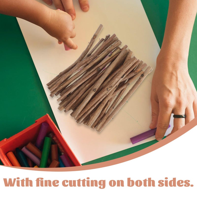 Tinksky 10CM Long 0.3-0.5CM in Diameter Wood Log Sticks for DIY Crafts Photo Props 100pcs (Wood Color) - Image 5